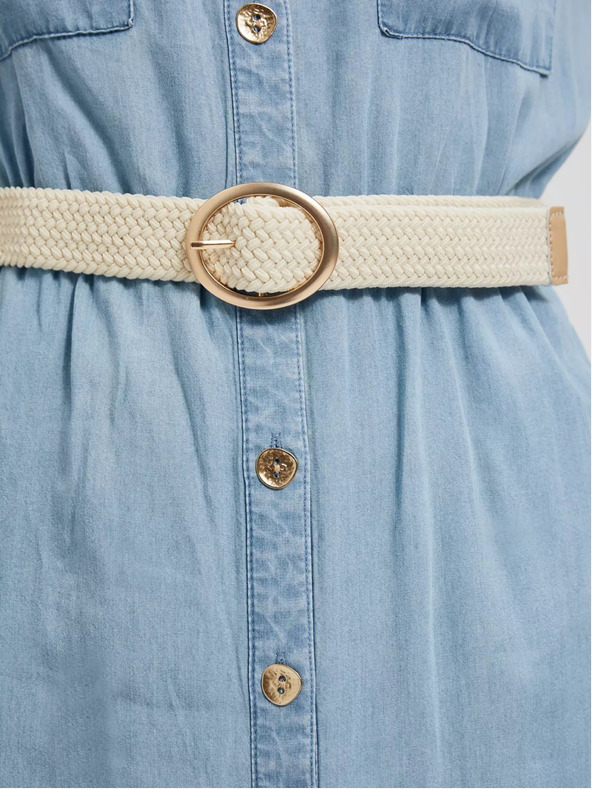 Moodo Modré lyocellové midi šaty Moodo