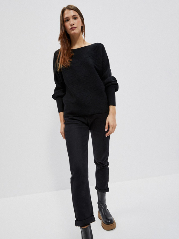 Moodo Čierny dámsky sveter Moodo