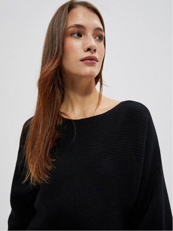 Moodo Čierny dámsky sveter Moodo