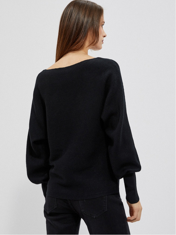 Moodo Čierny dámsky sveter Moodo