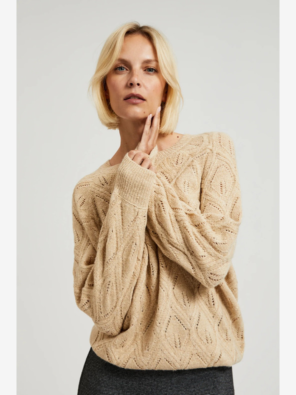 Moodo Moodo Béžový dámsky sveter