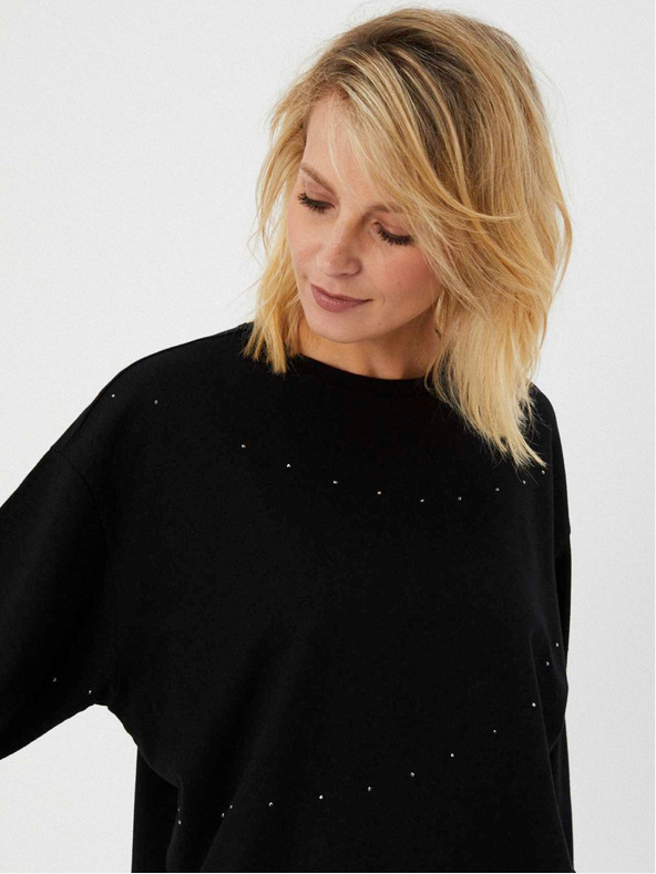 Moodo Čierny dámsky sveter Moodo