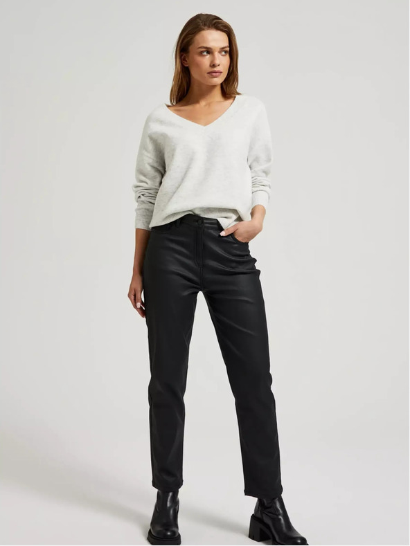 Moodo Dámsky sveter s výstrihom do V Moodo