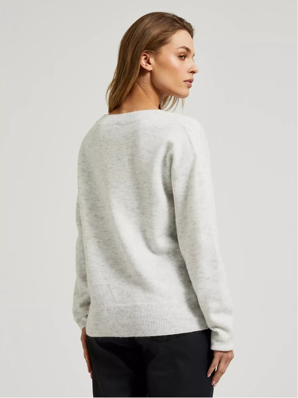 Moodo Dámsky sveter s výstrihom do V Moodo