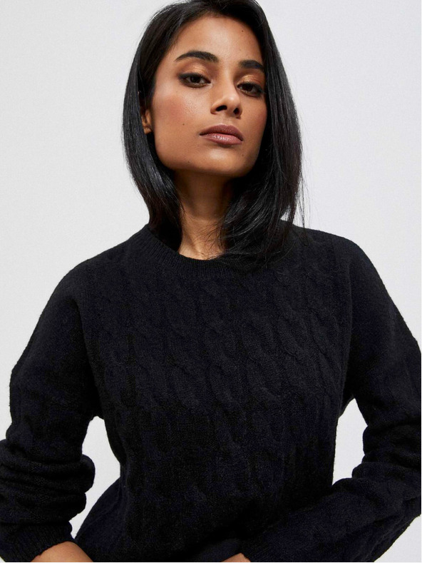 Moodo Čierny dámsky sveter Moodo