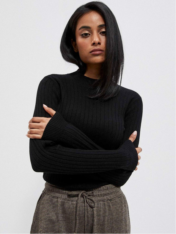 Moodo Čierny dámsky sveter Moodo