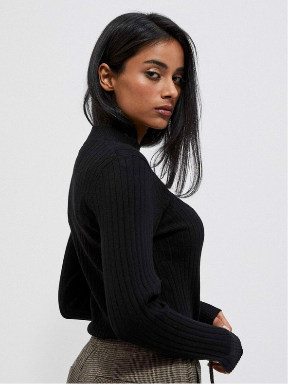 Moodo Čierny dámsky sveter Moodo