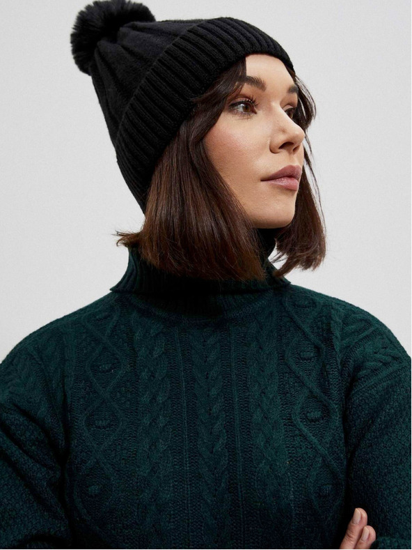 Moodo Tmavozelený dámsky sveter Moodo