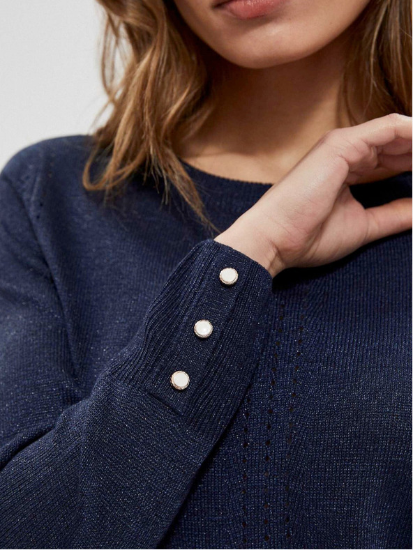 Moodo Tmavomodrý dámsky sveter Moodo