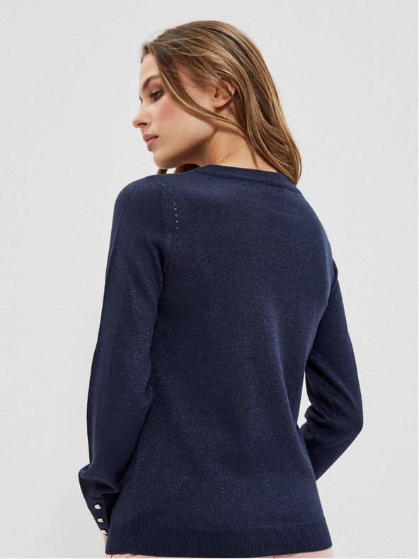 Moodo Tmavomodrý dámsky sveter Moodo