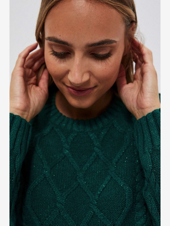 Moodo Zelený dámsky sveter Moodo