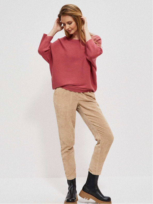 Moodo Ružový dámsky sveter Moodo