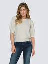 ONLY Béžový dámsky sveter s krátkym rukávom ONLY ONLRICA
