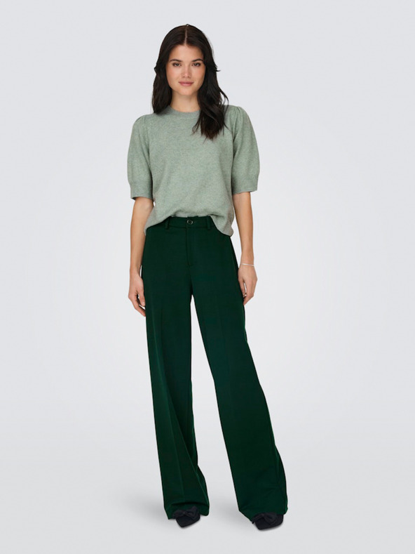 ONLY Zelený dámsky sveter s krátkym rukávom ONLY ONLRICA