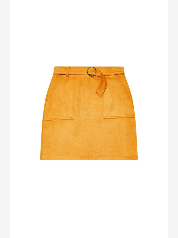 Moodo Oranžová dámska semišová sukňa Moodo