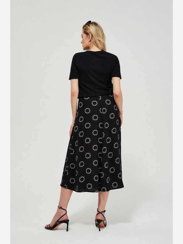 Moodo Čierna dámska vzorovaná sukňa Moodo