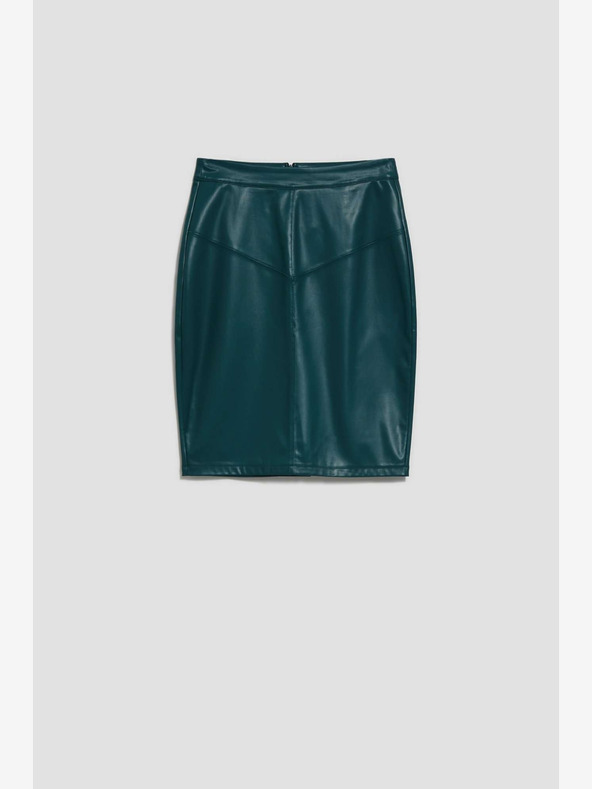 Moodo Zelená dámska koženková sukňa Moodo