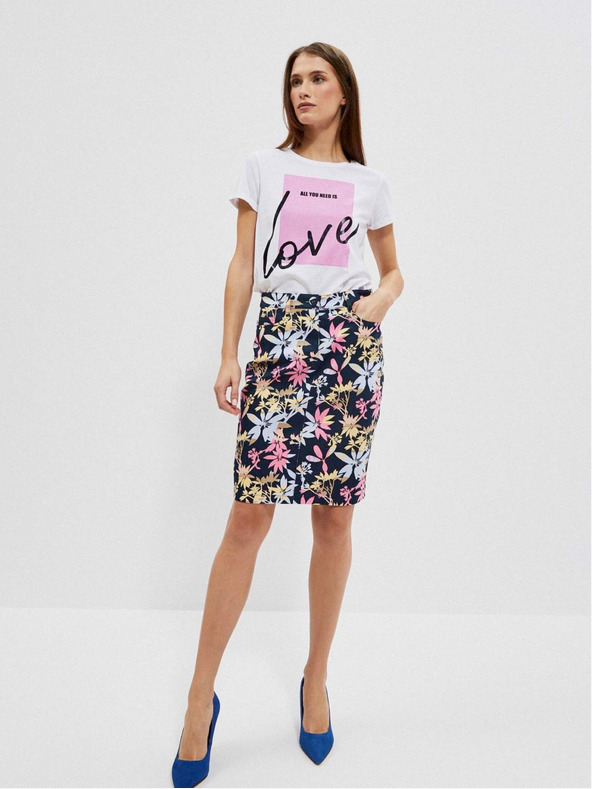 Moodo Moodo Dámska kvetinová sukňa