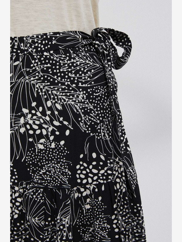 Moodo Biela a čierna dámska vzorovaná sukňa Moodo