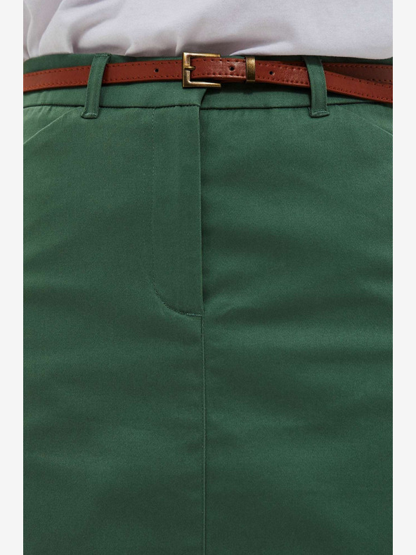 Moodo Zelená dámska sukňa s opaskom Moodo