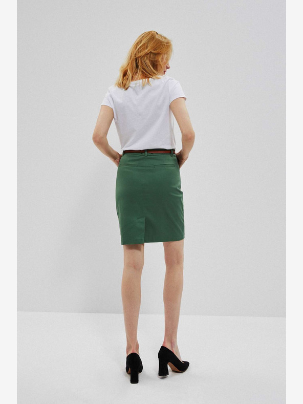 Moodo Zelená dámska sukňa s opaskom Moodo