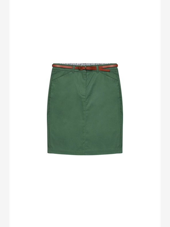 Moodo Zelená dámska sukňa s opaskom Moodo