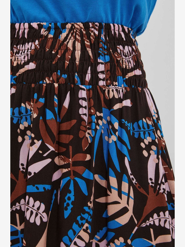 Moodo Modro-hnedá dámska vzorovaná sukňa Moodo