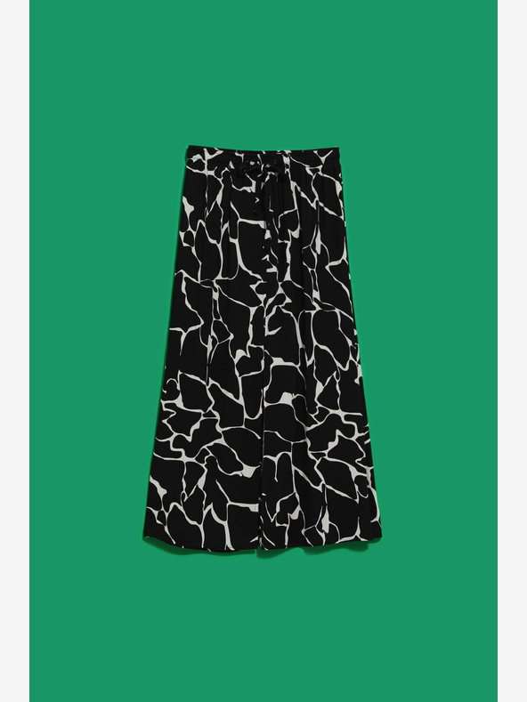 Moodo Biela a čierna dámska vzorovaná sukňa Moodo