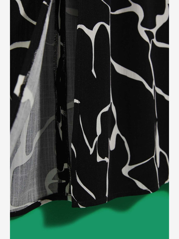 Moodo Biela a čierna dámska vzorovaná sukňa Moodo