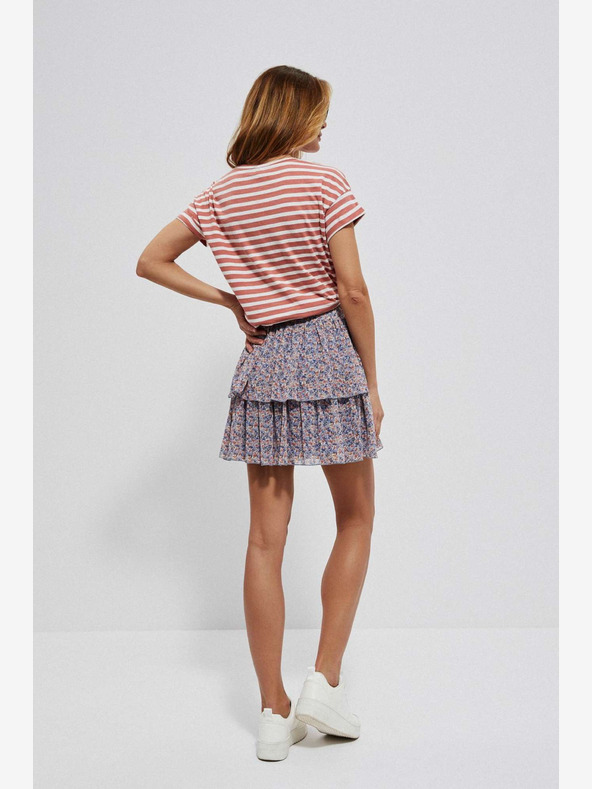 Moodo Modrá dámska kvetinová sukňa Moodo