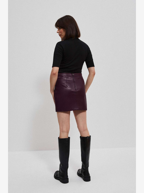 Moodo Vínová dámska koženková sukňa Moodo