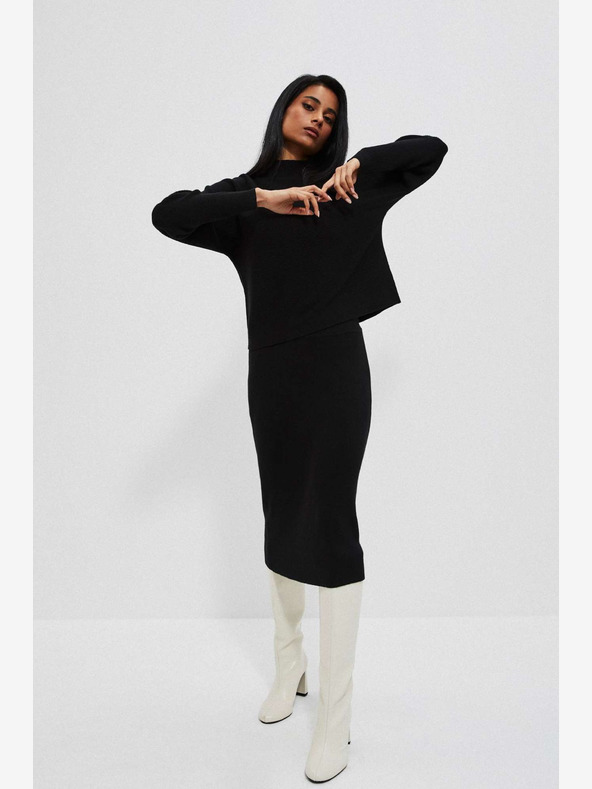 Moodo Čierna dámska sukňa Moodo