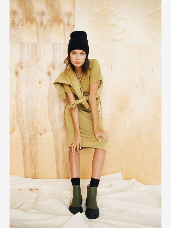 Moodo Hnedá dámska tepláková sukňa Moodo