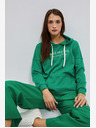 Moodo Zelená dámska mikina s kapucňou Moodo