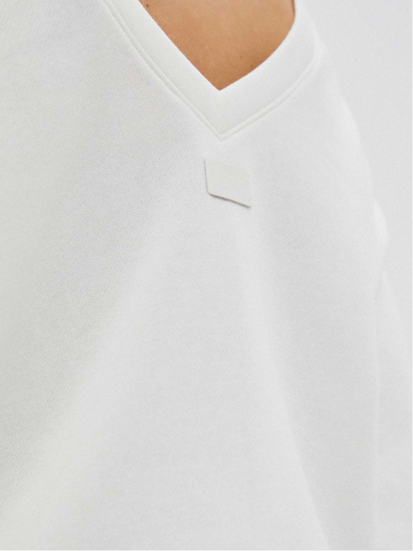 Moodo Biela dámska mikina s kapucňou Moodo