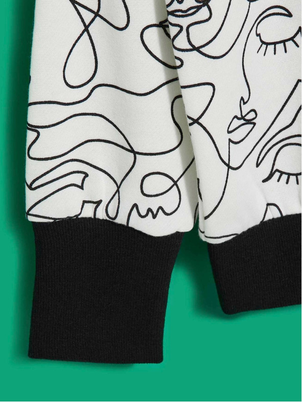 Moodo Čiernobiela dámska mikina Moodo