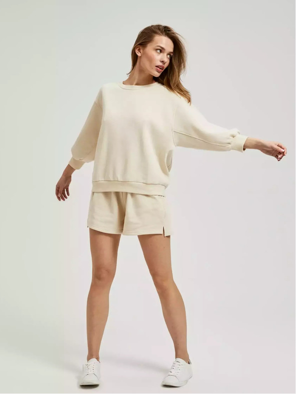 Moodo Béžová dámska mikina Moodo