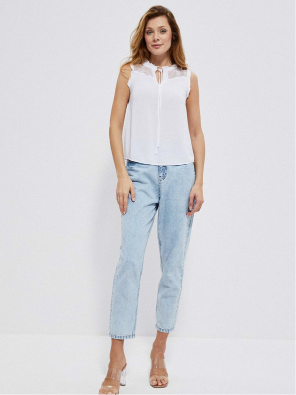 Moodo Biela dámska blúzka Moodo