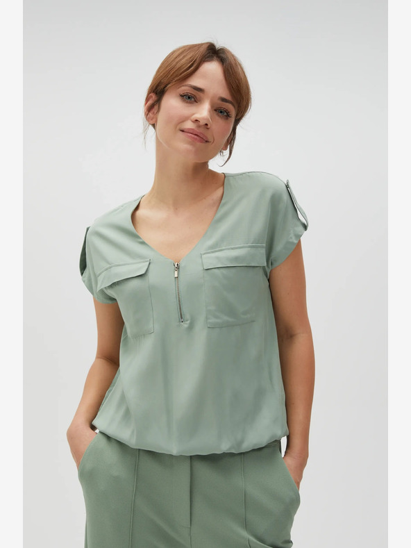 Moodo Svetlozelená dámska blúzka Moodo