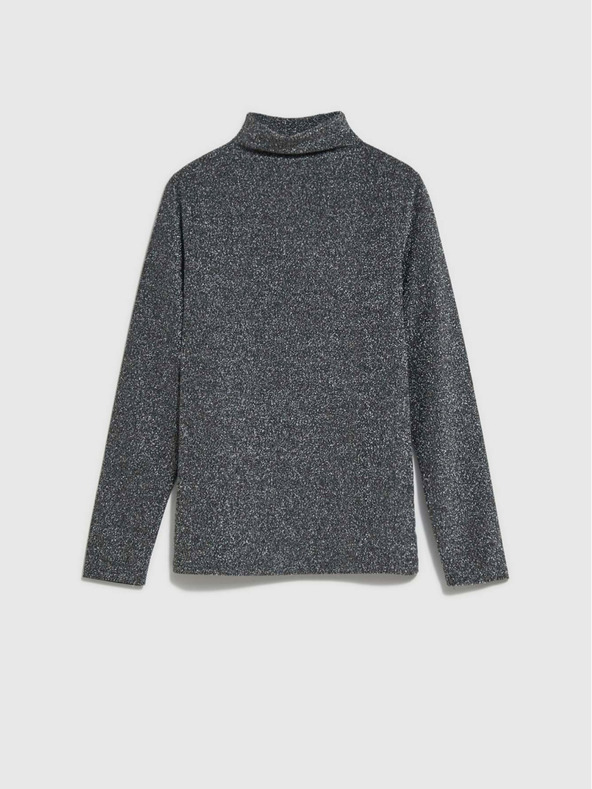 Moodo Čierna dámska blúzka s kovovou niťou Moodo