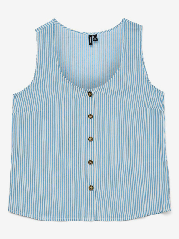 Vero Moda Bielo-modrá dámska pruhovaná blúzka Vero Moda