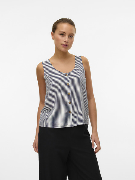 Vero Moda Bielo-modrá dámska pruhovaná blúzka Vero Moda