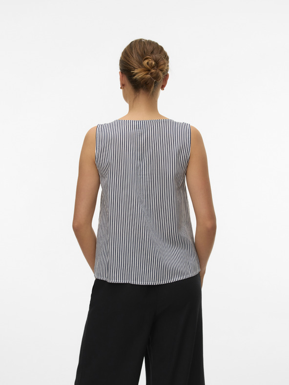 Vero Moda Bielo-modrá dámska pruhovaná blúzka Vero Moda