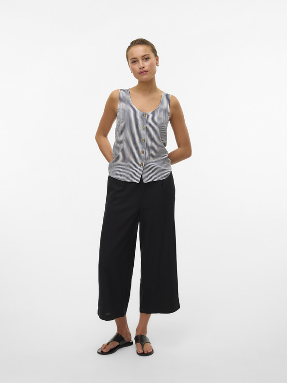 Vero Moda Bielo-modrá dámska pruhovaná blúzka Vero Moda