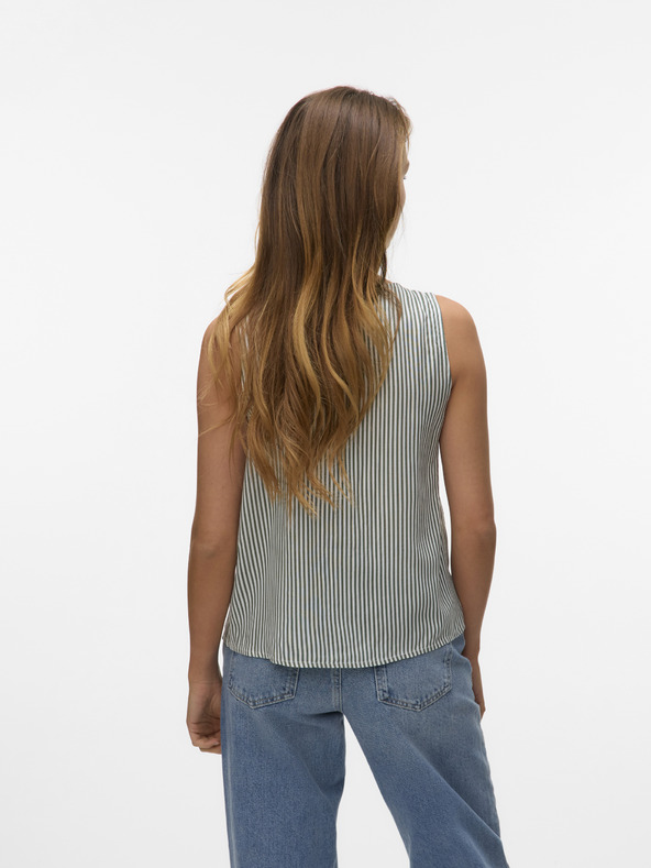 Vero Moda Bielo-zelená dámska pruhovaná blúzka Vero Moda BUMPY