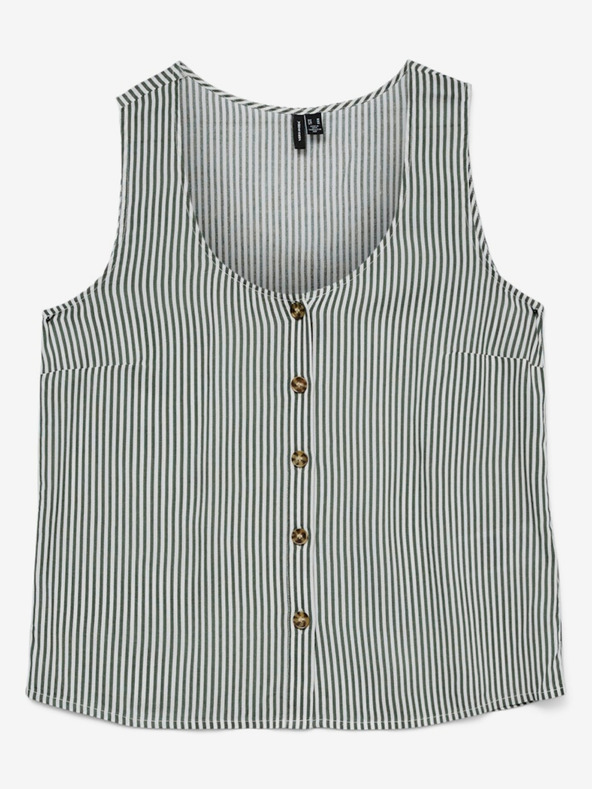 Vero Moda Bielo-zelená dámska pruhovaná blúzka Vero Moda BUMPY