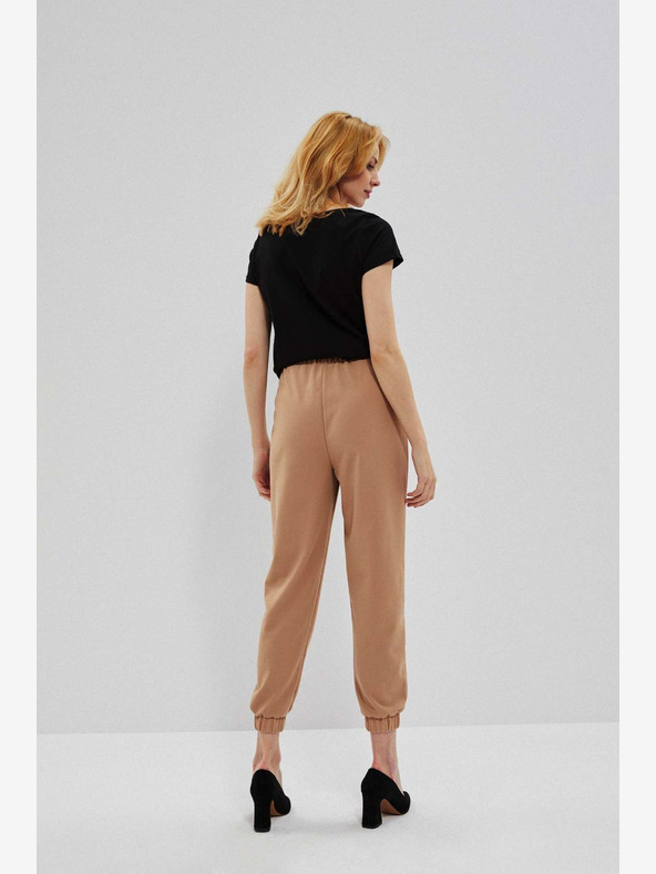 Moodo Hnedé dámske tepláky Moodo