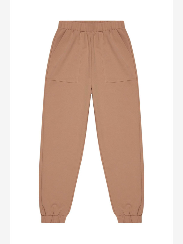 Moodo Hnedé dámske tepláky Moodo