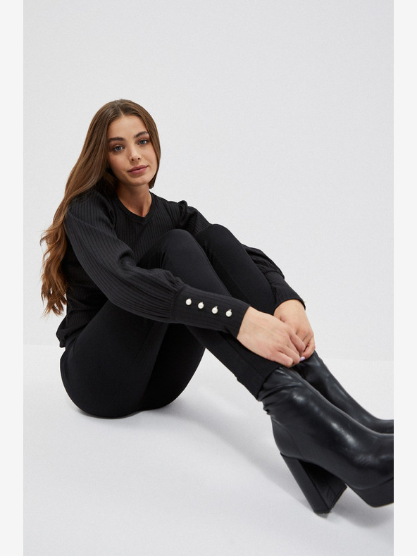 Moodo Čierne dámske legíny Moodo