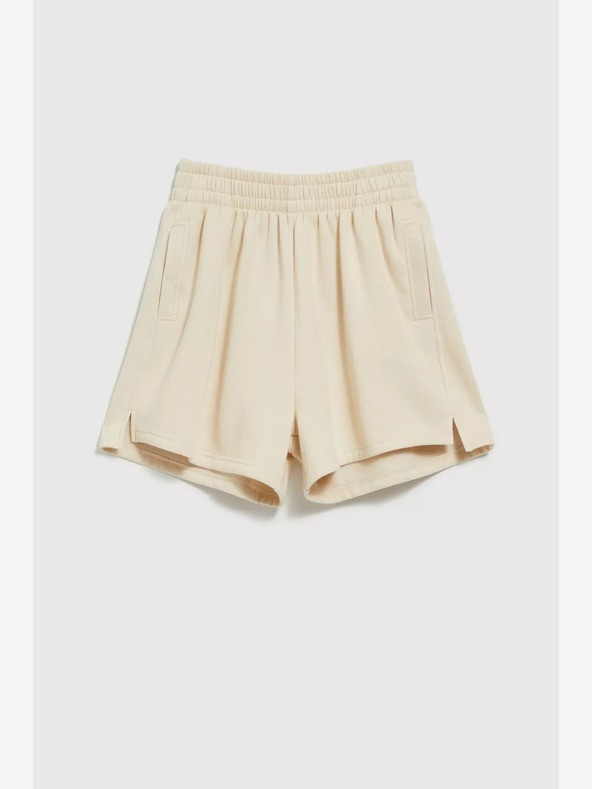 Moodo Béžové dámske teplákové šortky Moodo